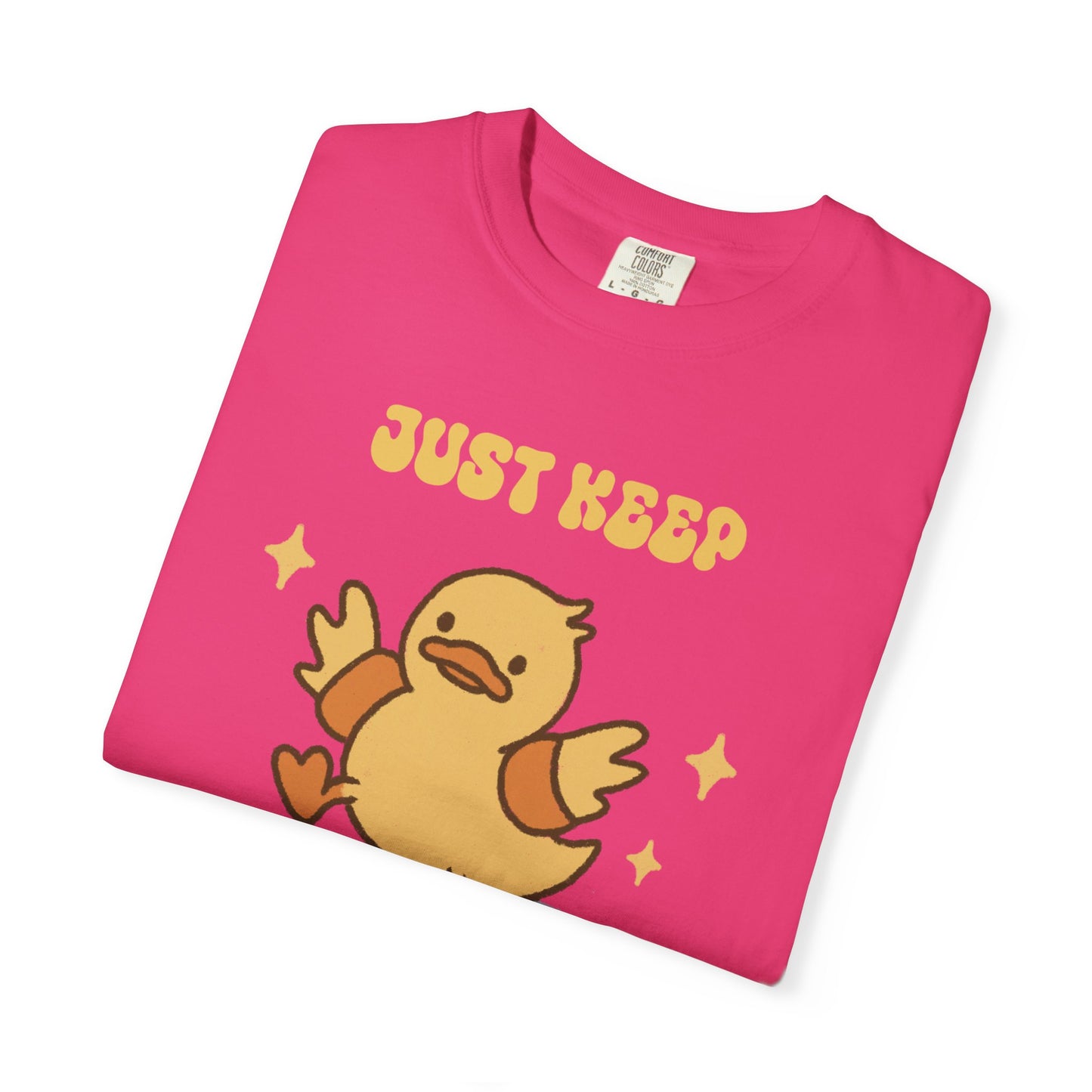 Just Keep Splashing Duck T-Shirt — Cute Motivational Graphic Tee