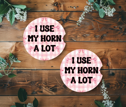I use my horn a lot - Car Coaster