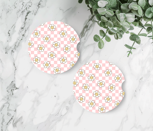Daisy Car Coasters