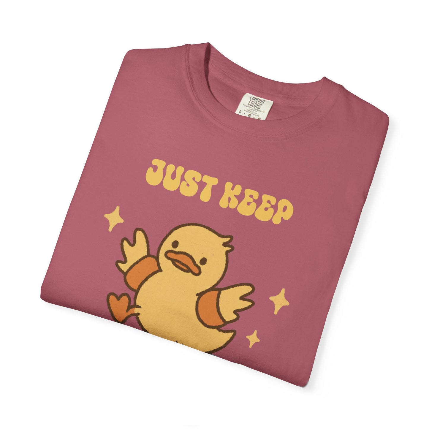 Just Keep Splashing Duck T-Shirt — Cute Motivational Graphic Tee