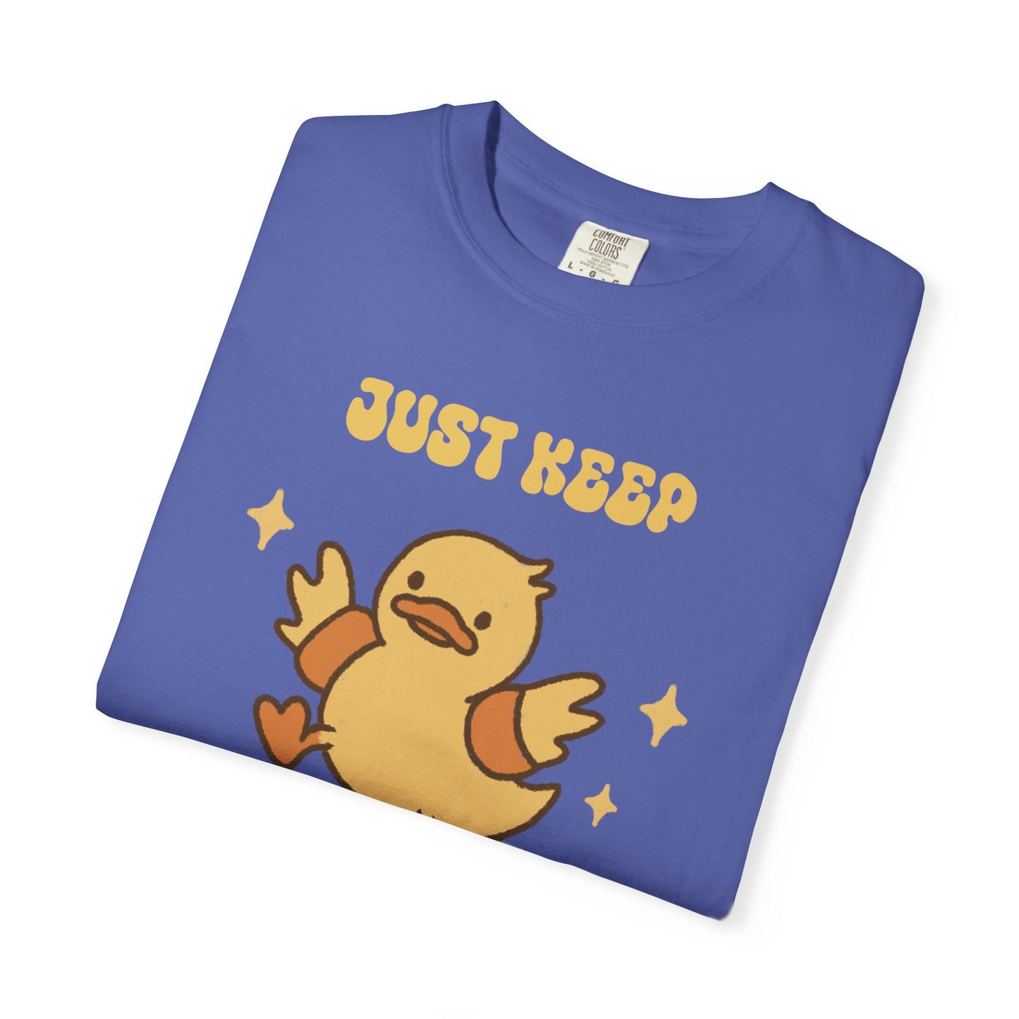 Just Keep Splashing Duck T-Shirt — Cute Motivational Graphic Tee