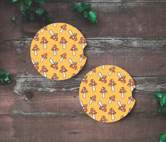 Mushroom Car Coasters