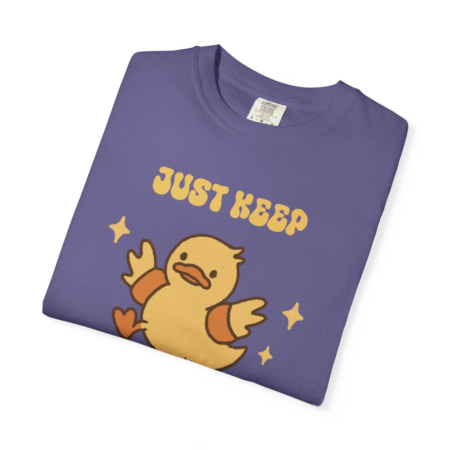 Just Keep Splashing Duck T-Shirt — Cute Motivational Graphic Tee