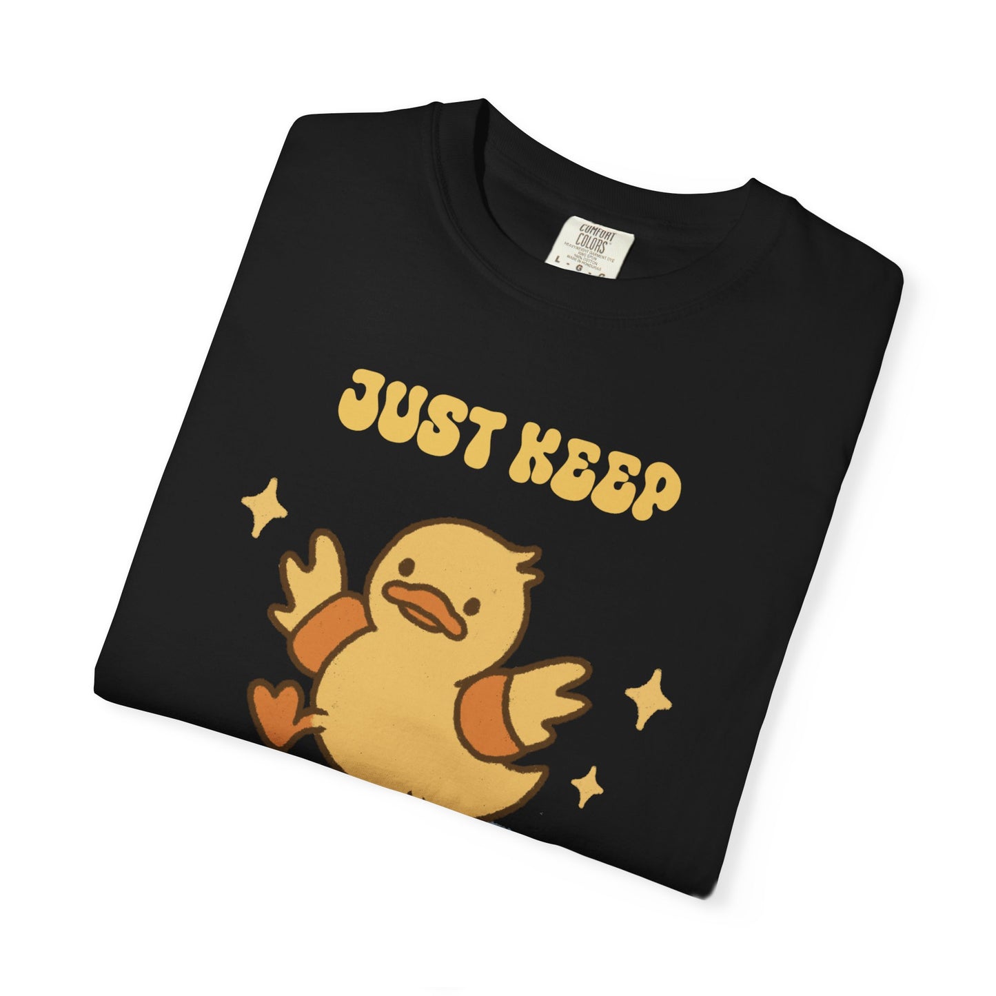 Just Keep Splashing Duck T-Shirt — Cute Motivational Graphic Tee