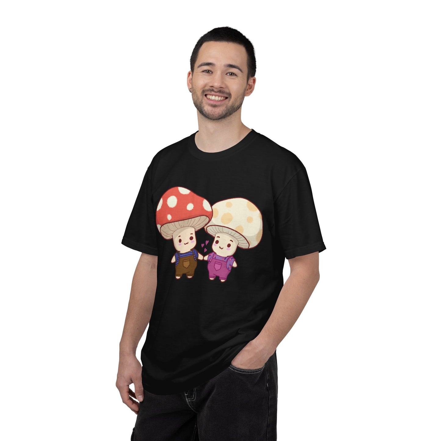 Cute Mushroom Couple T-Shirt — Kawaii Mushroom Friends Tee