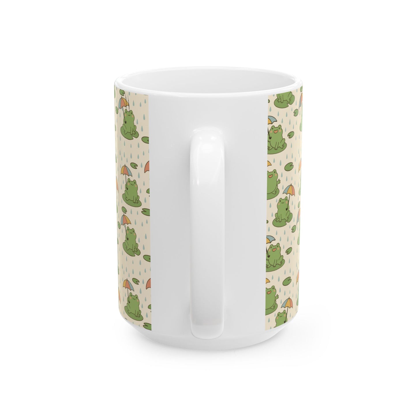 Frogs love rain - Ceramic Mug (11oz & 15oz)