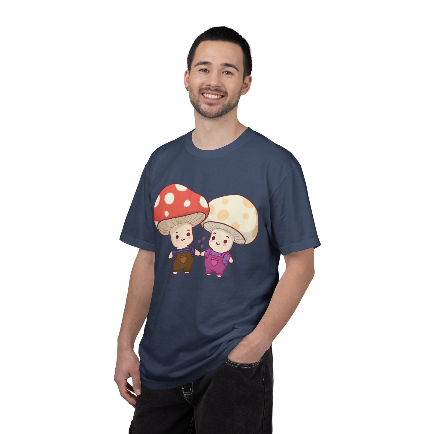 Cute Mushroom Couple T-Shirt — Kawaii Mushroom Friends Tee