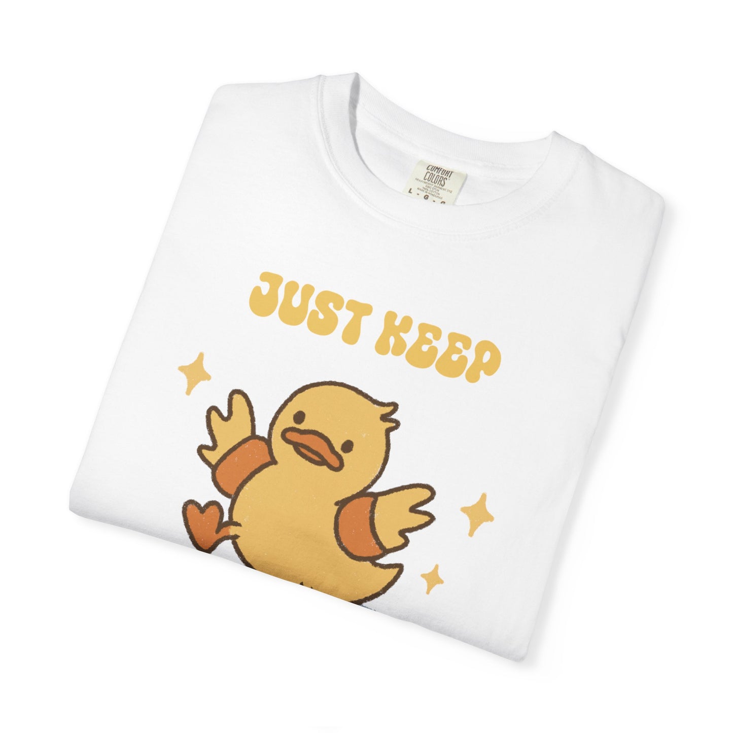 Just Keep Splashing Duck T-Shirt — Cute Motivational Graphic Tee