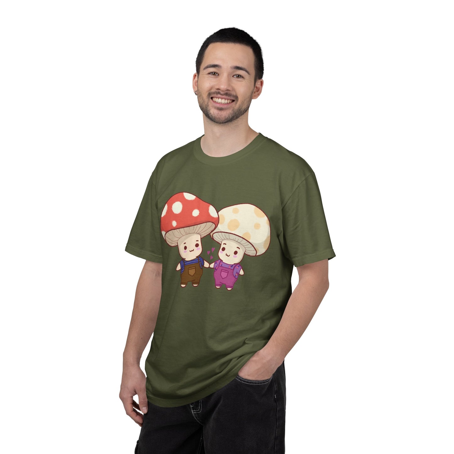 Cute Mushroom Couple T-Shirt — Kawaii Mushroom Friends Tee