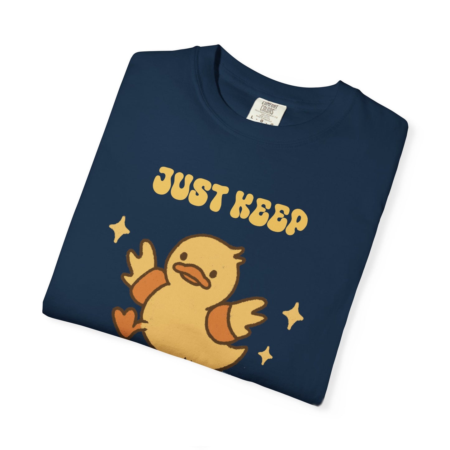 Just Keep Splashing Duck T-Shirt — Cute Motivational Graphic Tee
