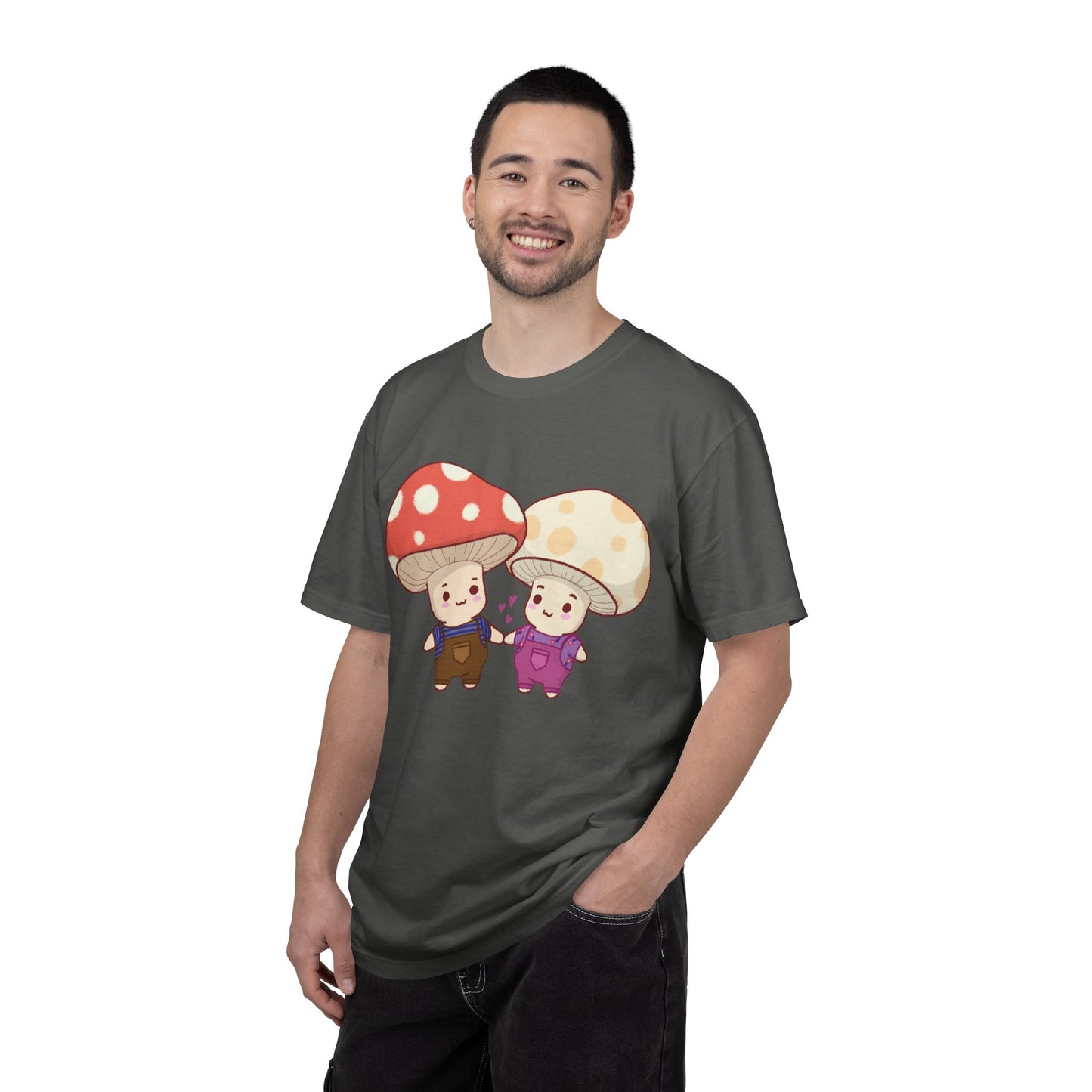 Cute Mushroom Couple T-Shirt — Kawaii Mushroom Friends Tee