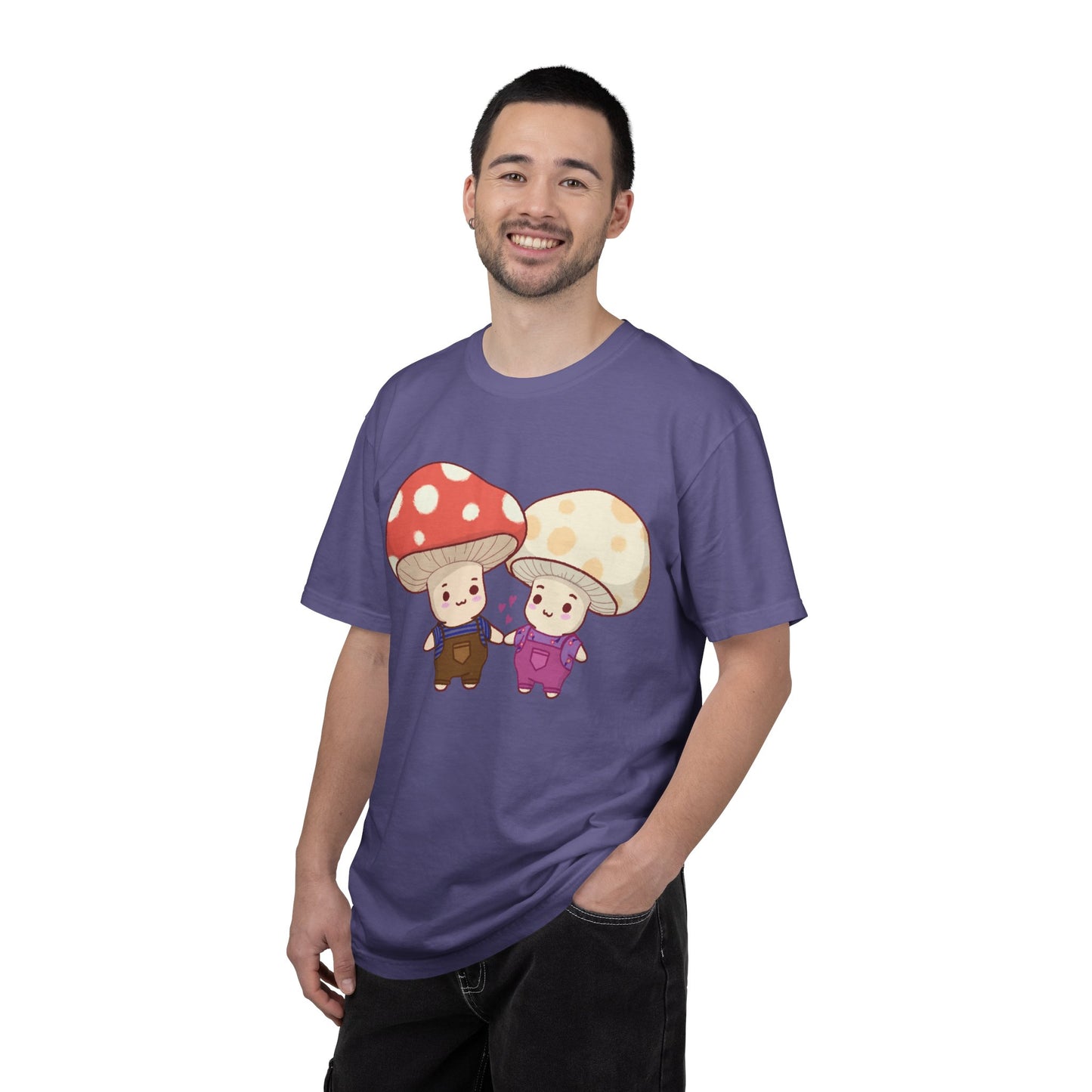 Cute Mushroom Couple T-Shirt — Kawaii Mushroom Friends Tee