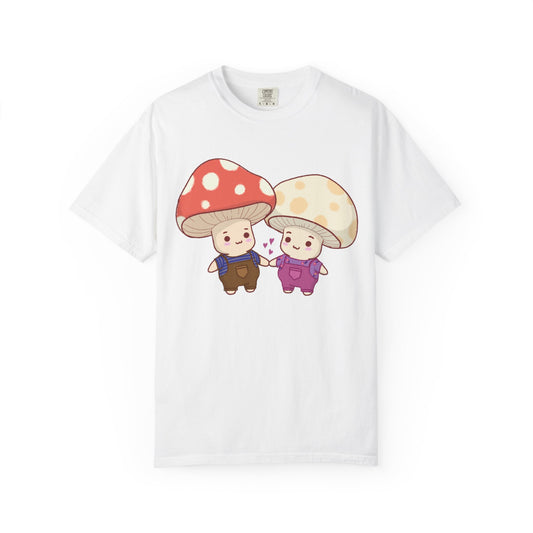 Cute Mushroom Couple T-Shirt — Kawaii Mushroom Friends Tee