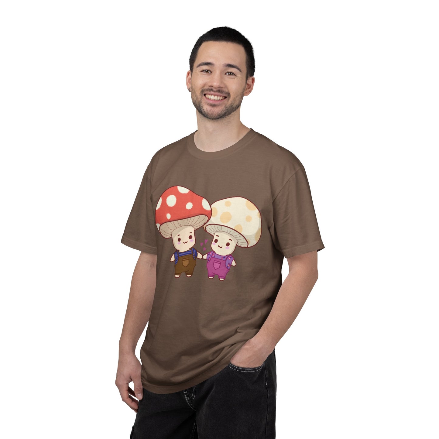 Cute Mushroom Couple T-Shirt — Kawaii Mushroom Friends Tee