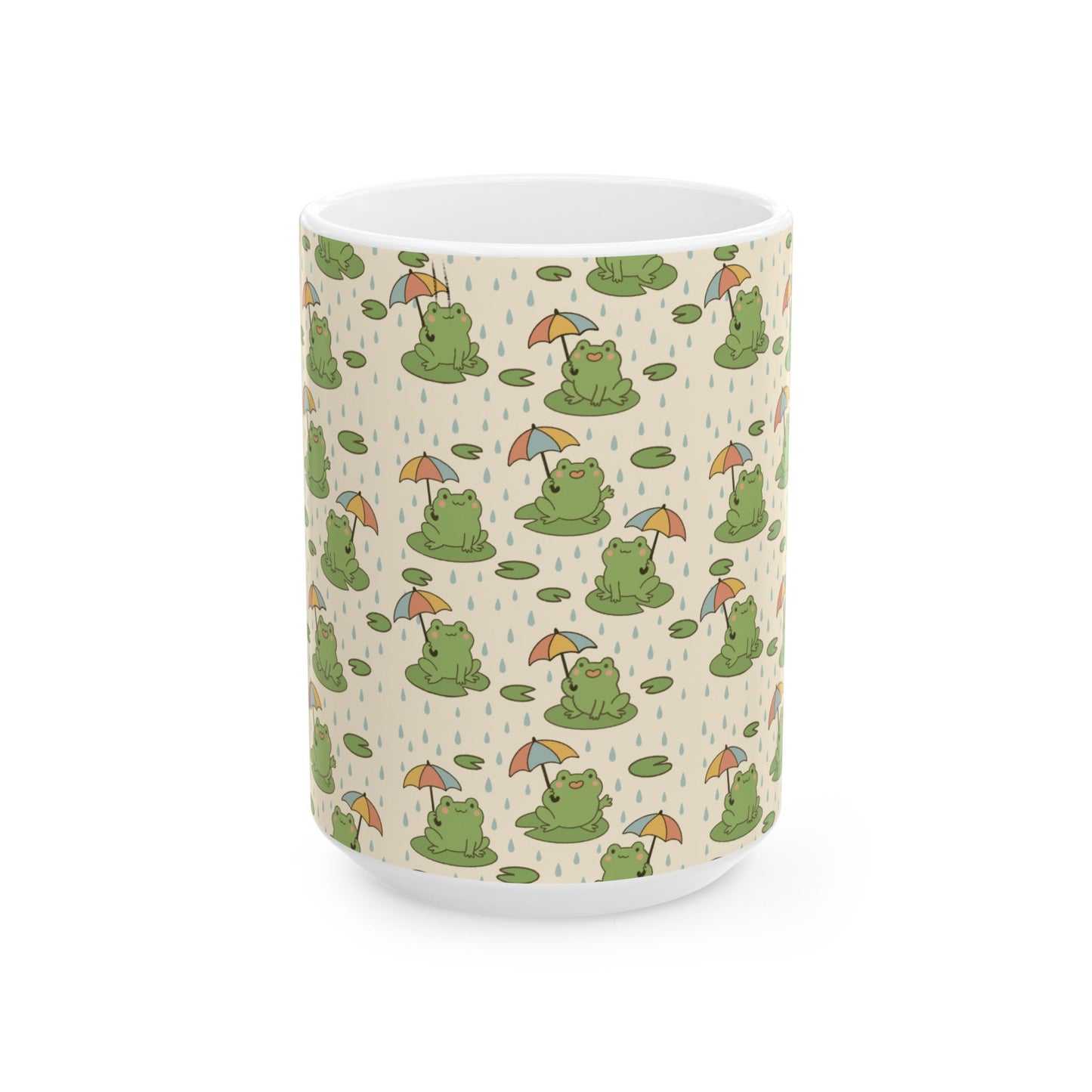 Frogs love rain - Ceramic Mug (11oz & 15oz)