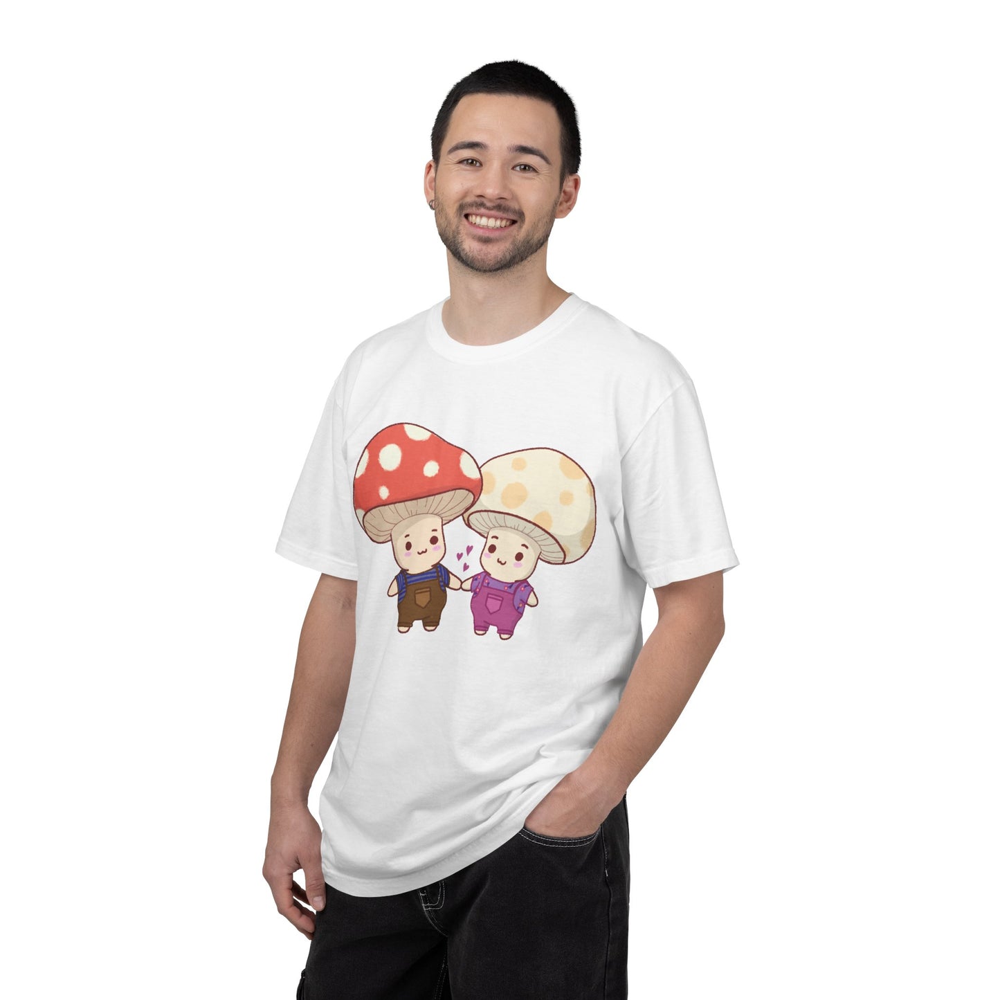 Cute Mushroom Couple T-Shirt — Kawaii Mushroom Friends Tee