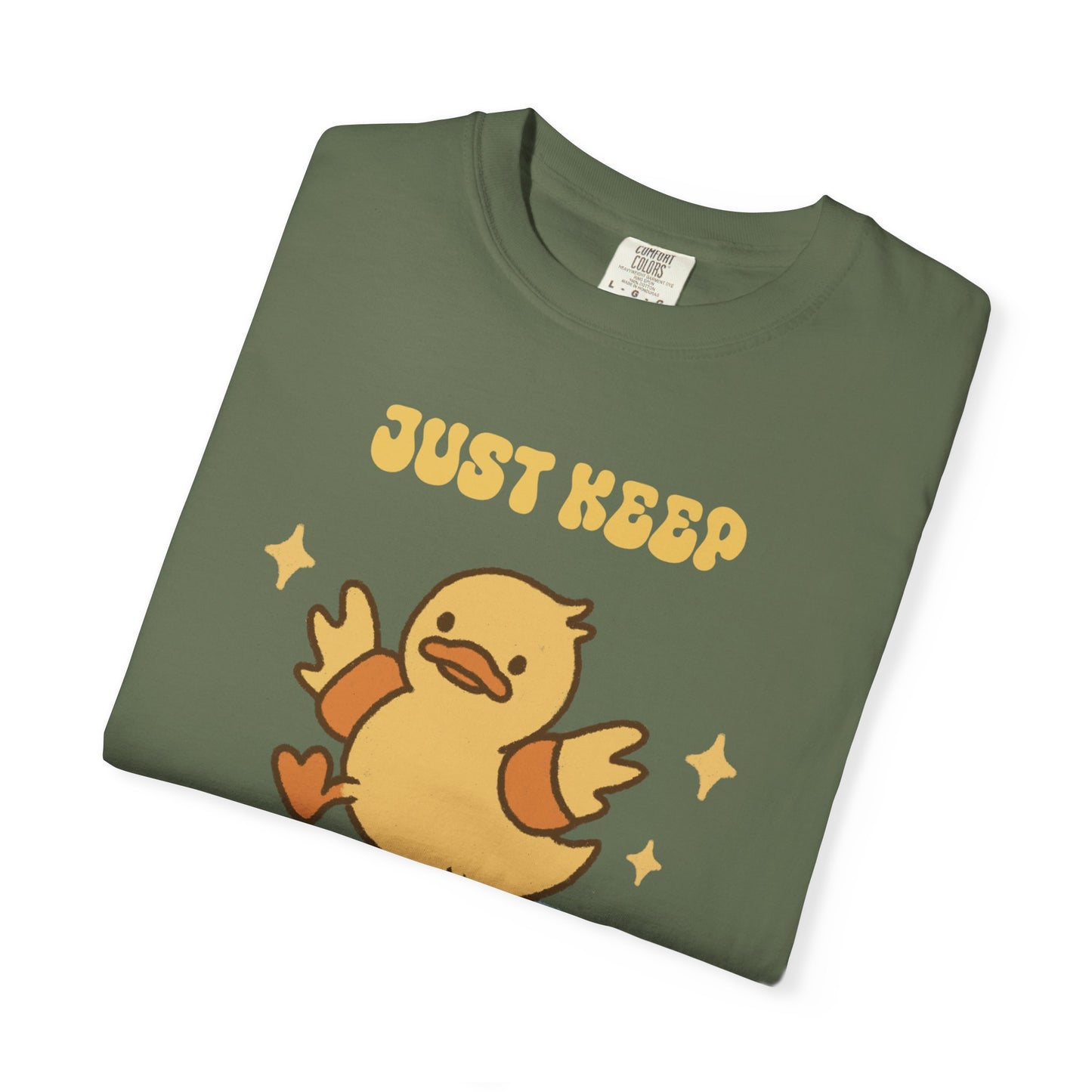 Just Keep Splashing Duck T-Shirt — Cute Motivational Graphic Tee