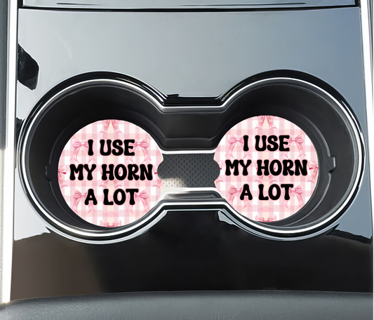 I use my horn a lot - Car Coaster