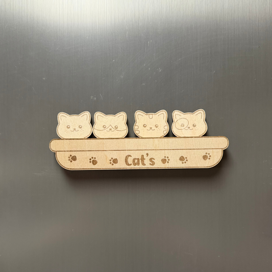 Tiny Cat Crew Magnet Set