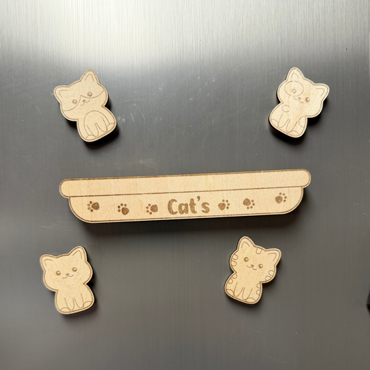 Tiny Cat Crew Magnet Set