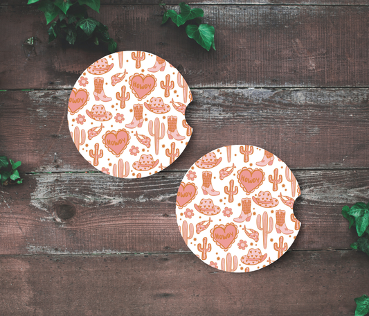 Western Style Car Coasters