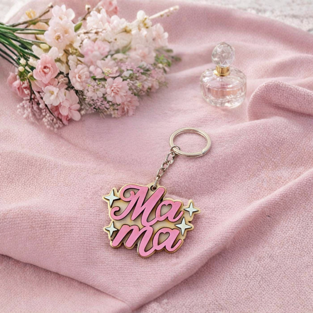 Handmade ‘Mama’ Keychain – Cute, Cozy, and Giftable